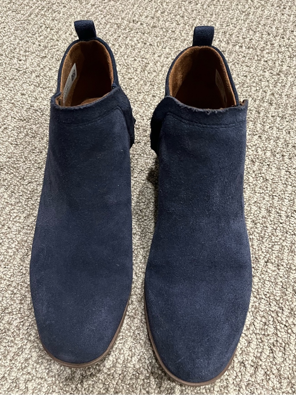 TOMS Deia Navy Suede Ankle Bootie - W8